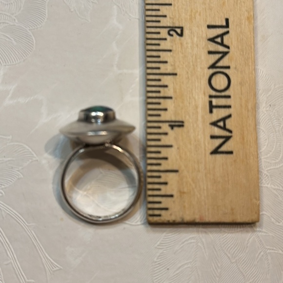 Vintage Real Azurite 925 Sterling Silver Geometric Ring size 7 3/4” STAMPED🔥🔥 - Picture 11 of 13